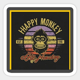 Happy Monkey Sticker